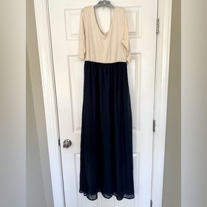 Pink blush maternity maxi dress